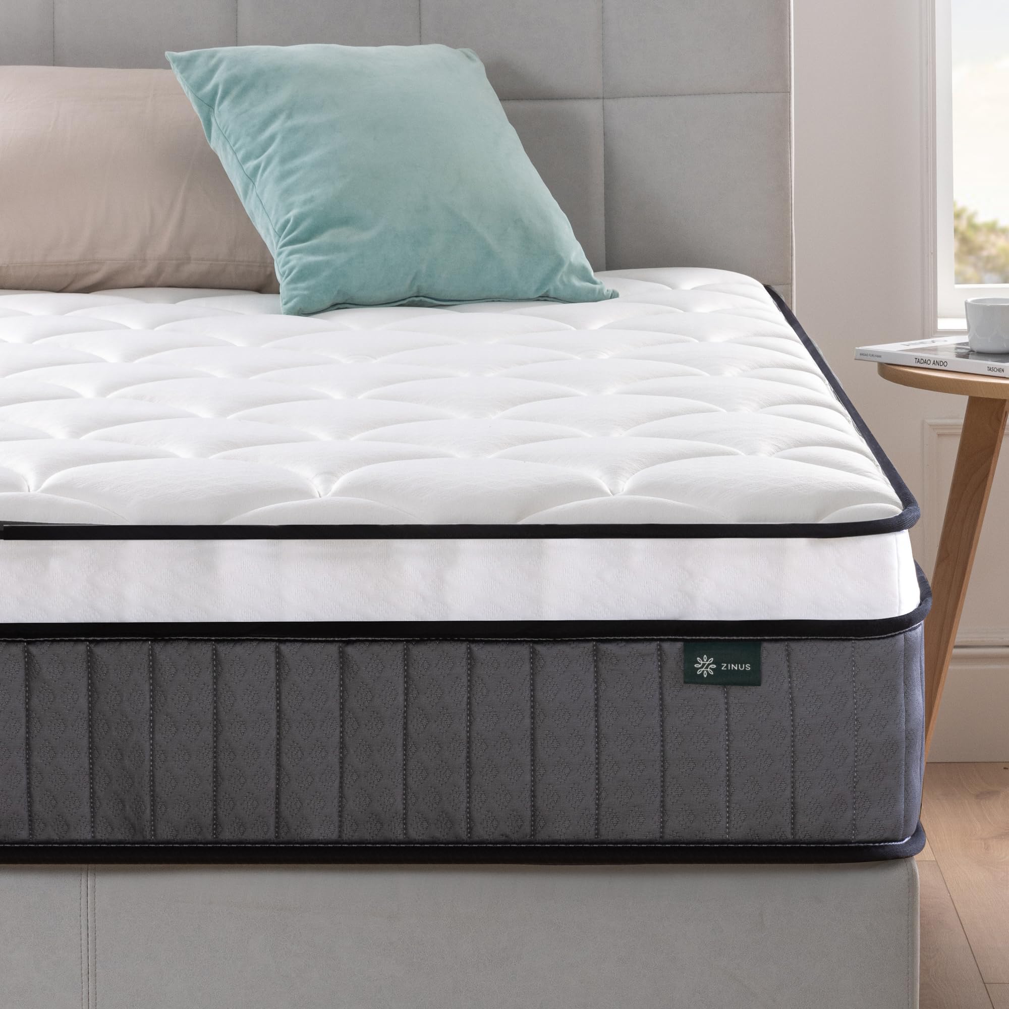 Zinus materasso 160x190 cm - Altezza 25 cm - Materassi a molle insacchettate e memory foam - Materasso ibrido