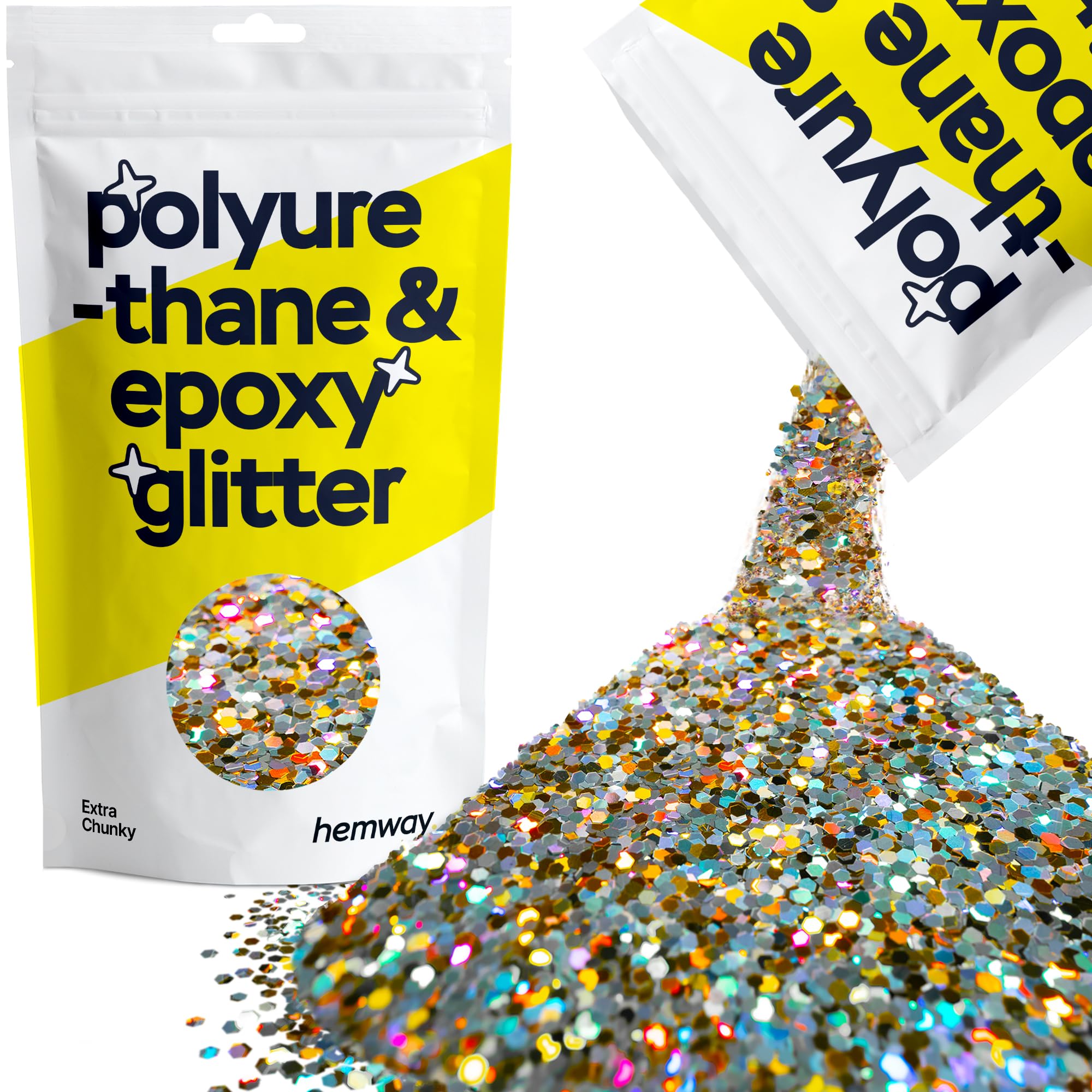 Hemway Resin Glitter Bronze Brown 100g Super Chunky | Polyurethane & Epoxy Glitter for Resin Crafts, Tumblers, Coasters, Floor & Table Art — view 27