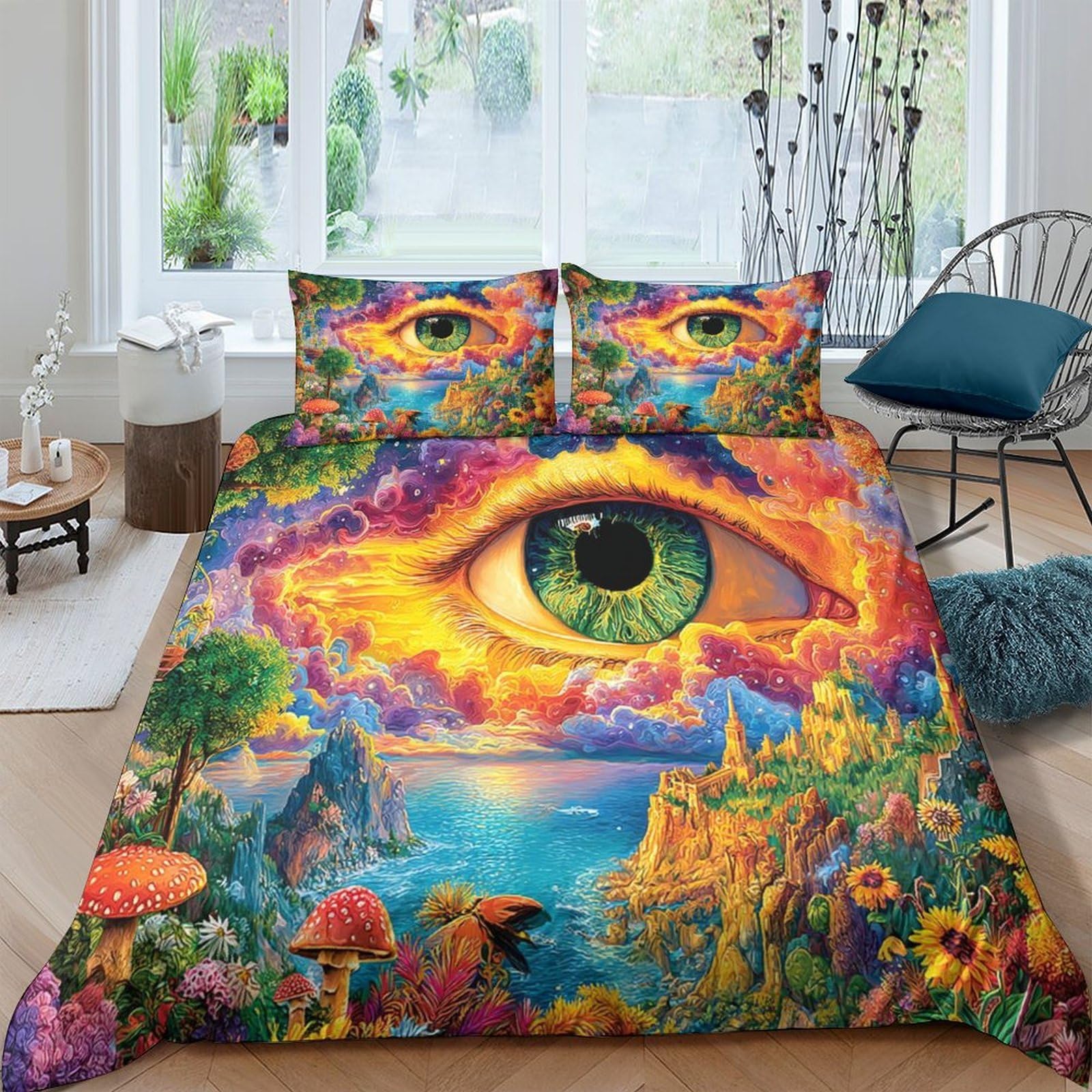 Parure de lit peinture néon 3D cadeau idéal enfants
