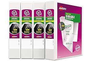 Durable & Versatile: Avery View 3 Ring Binder with 1.5" D-Rings (Pack of 4)