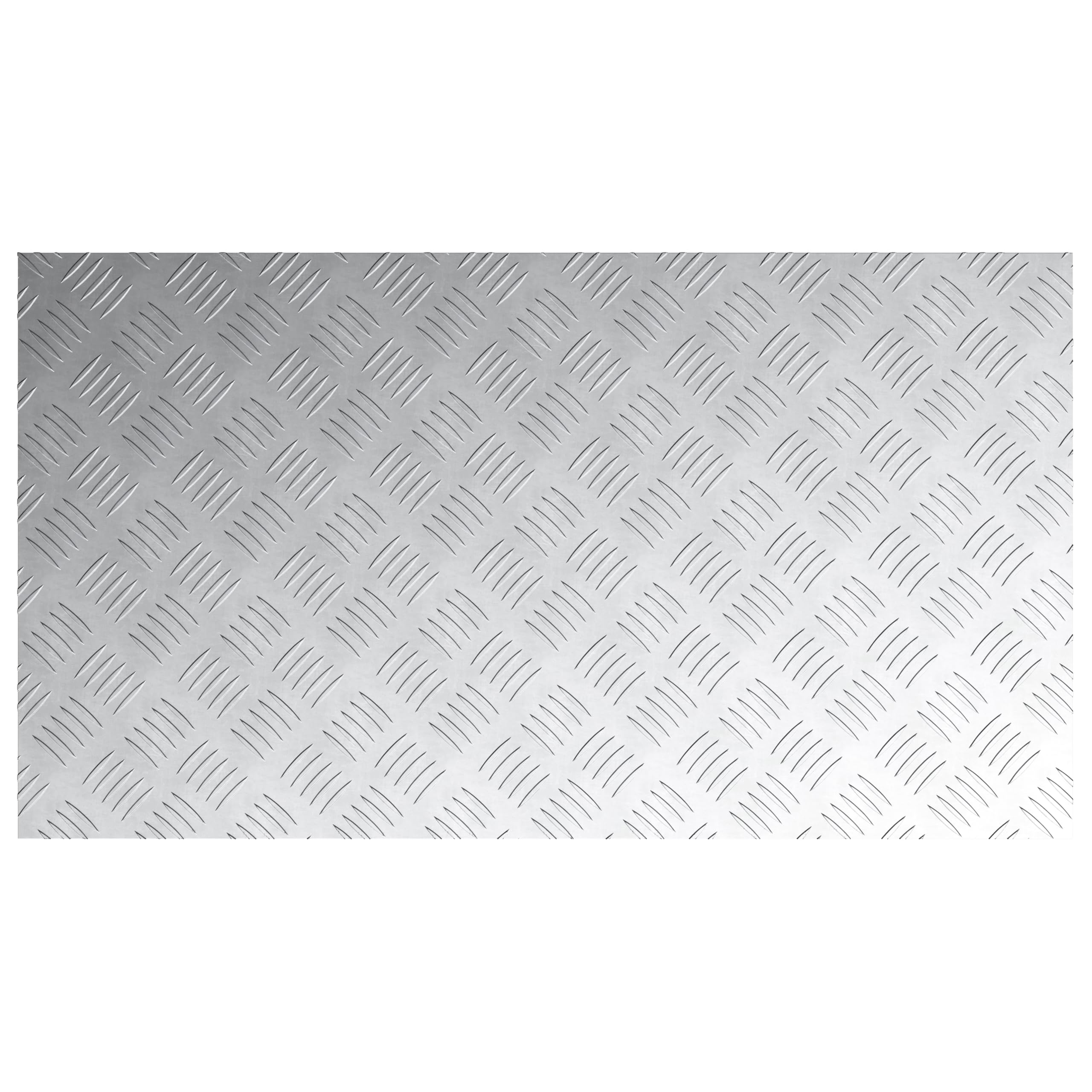 Chapa estriada de aluminio antideslizante, 4 unidades, 90 x 50 cm, superficie mate con diseño geométrico para escaleras seguras, material robusto para interiores y exteriores