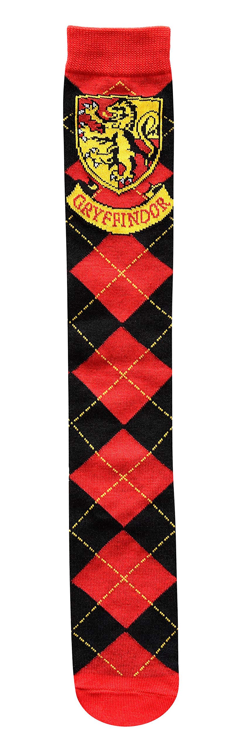 HYP Harry Potter House Crests Argyle Juniors/Womens 4 Pack Knee High Socks