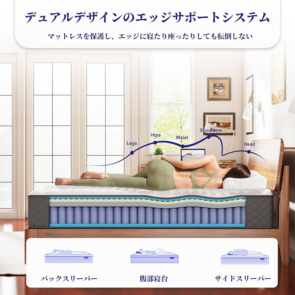 MOLPHIT マットレス シングル 厚さ23CM ポケットコイル 高反発 Amazon.co.jp: MOLPHIT マットレス シングル 厚さ23CM ポケット