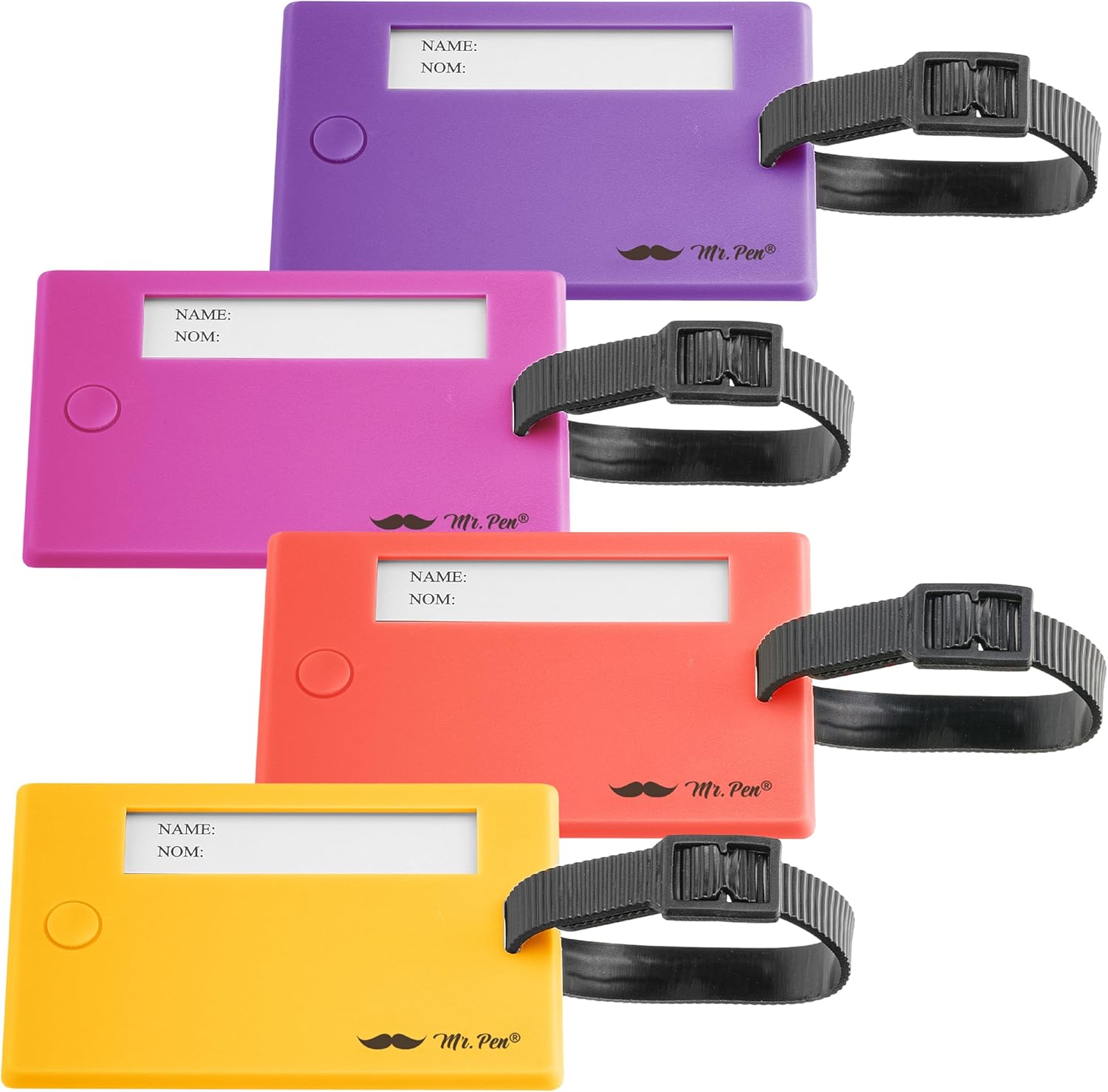 Mr. Pen Luggage Tags, 4 Pack, Colorful, Luggage Tags for