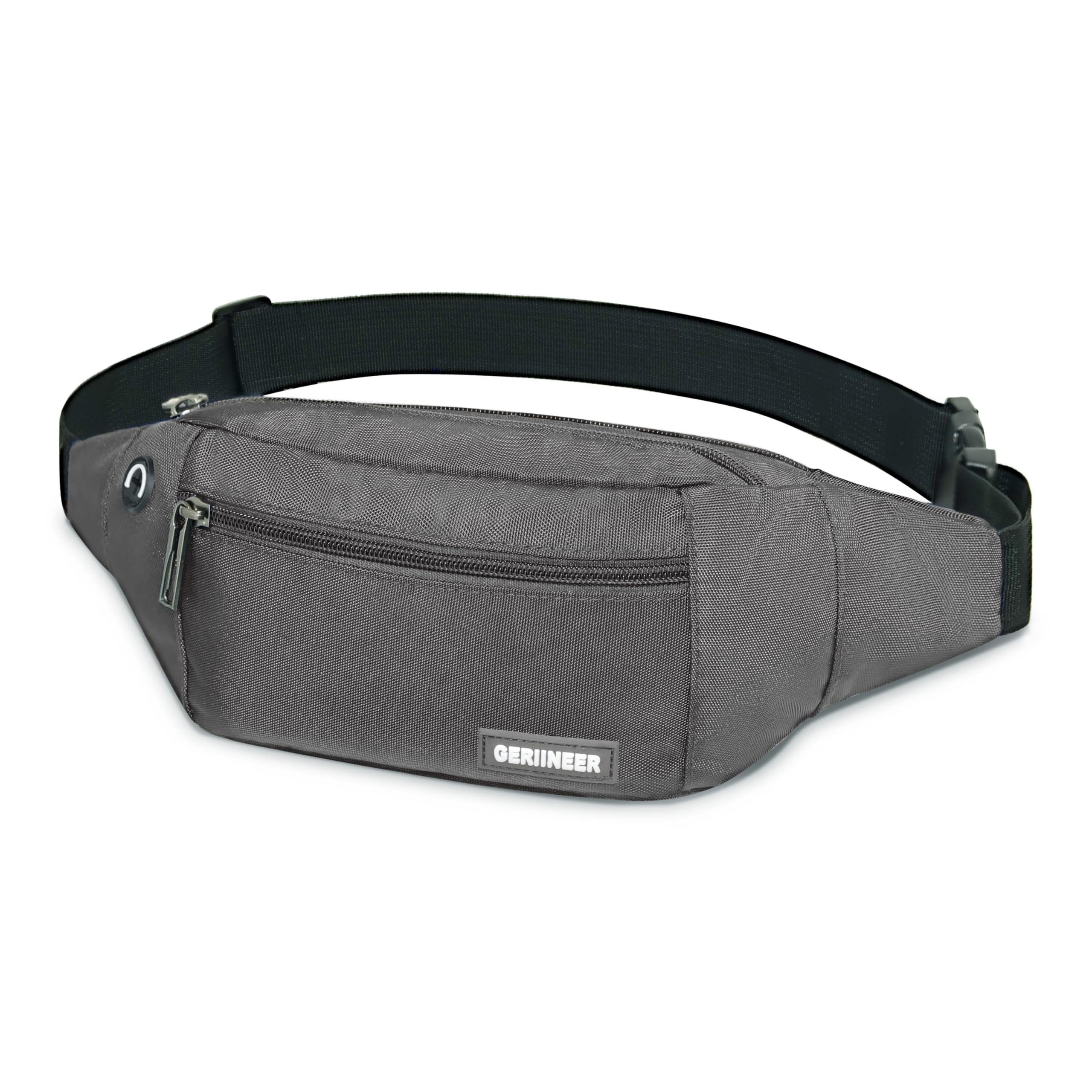 GERIINEER Bumbags Waist Fanny Pack for Women Ladies Men Waterproof for Traveling Cycling Hiking Outdoor Sport (Grey900D) — image 1