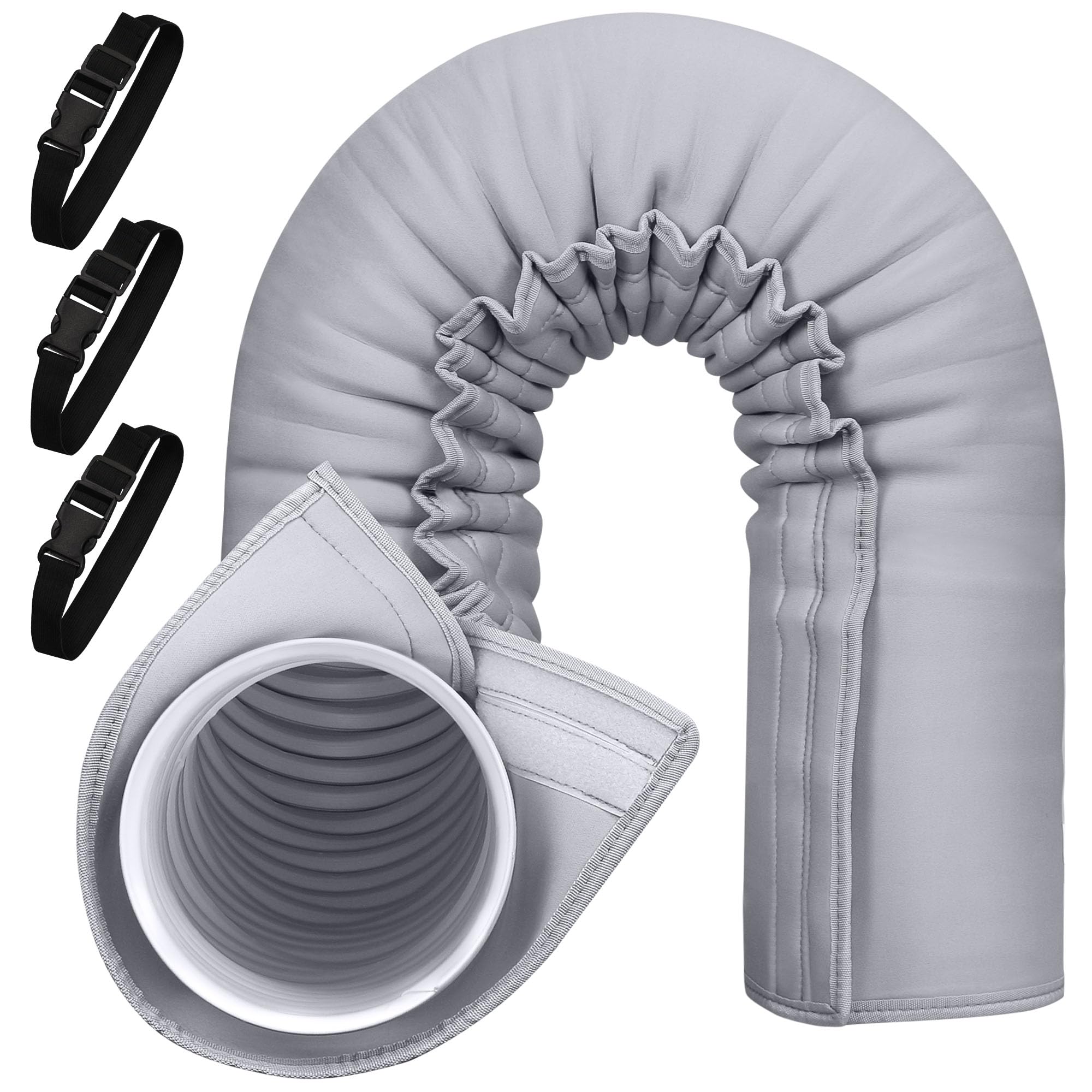 Funda aislante de manguera de CA portátil, funda de manguera de aire acondicionado portátil, se adapta a manguera de escape de 5 y 5.9 pulgadas de diámetro, mangueras aisladas, cubierta de ventilación