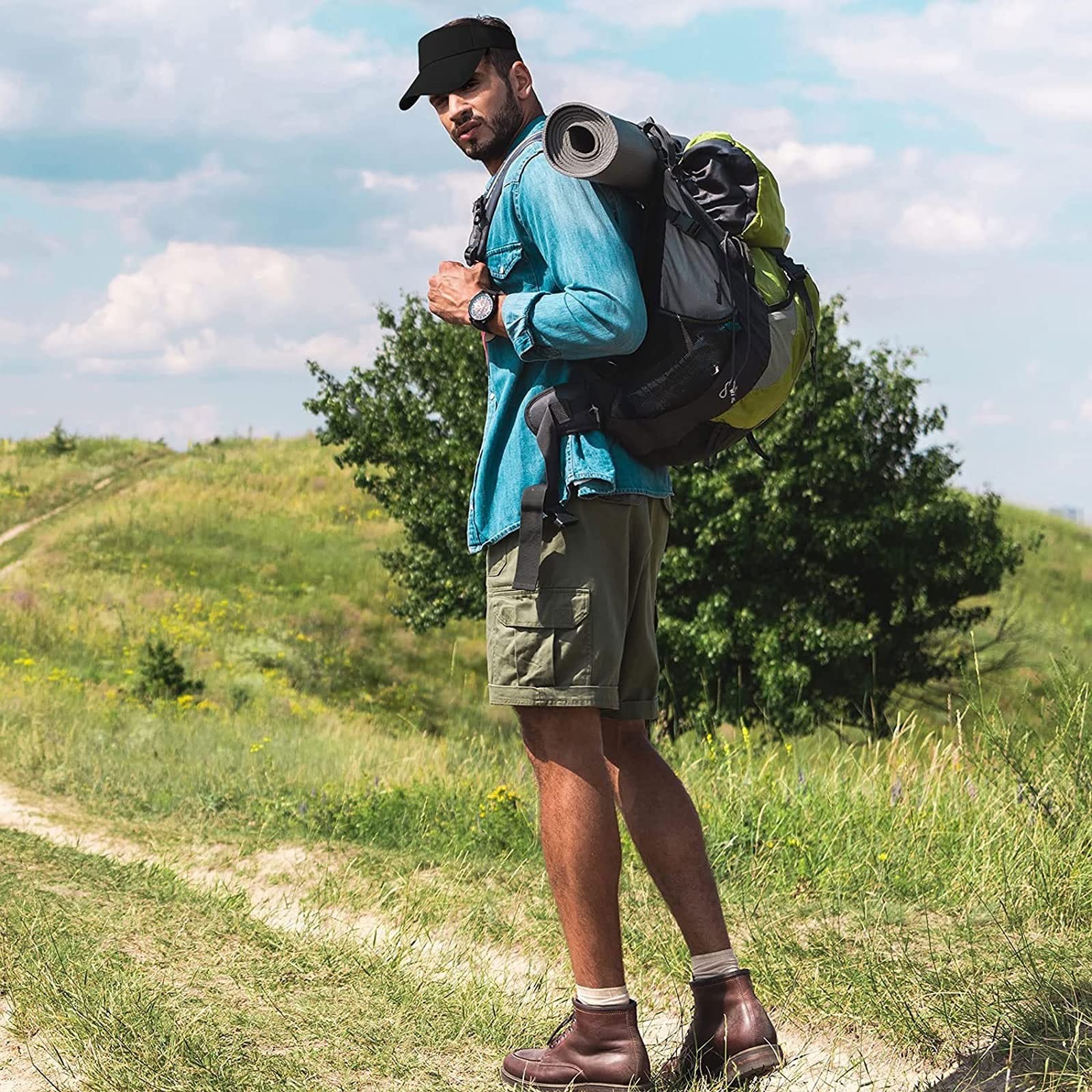 Sombreros de sol para hombre y hombre, gorra deportiva de primavera y verano, gorra de sol ajustable de algodón, visera de protección, parte superior vacía para tenis, correr, protección