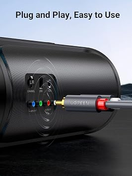 Ugreen 2RCA to 2RCA Ses Kablosu, 1 Metre, Antrasit