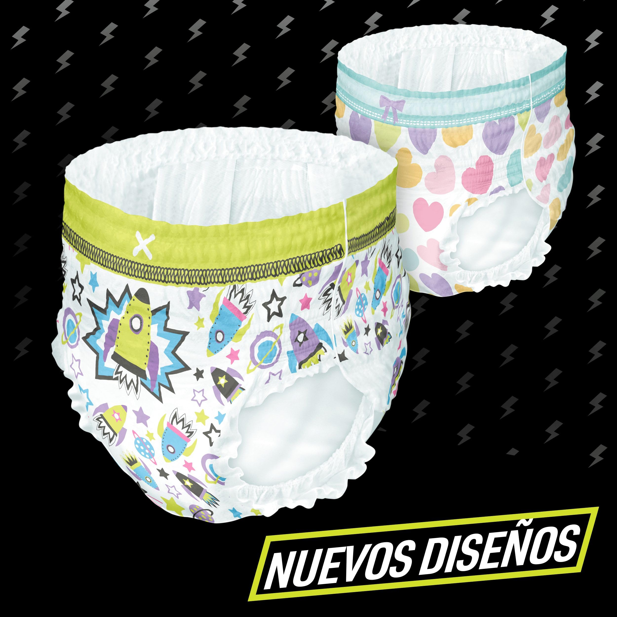 Dodot Pañal-Braguita Ninjamas, Talla 4-7 años (17-30 kg), 50 pañales tipo braguita, pañal noche con Naves espaciales, Protección Antifugas durante Toda La Noche