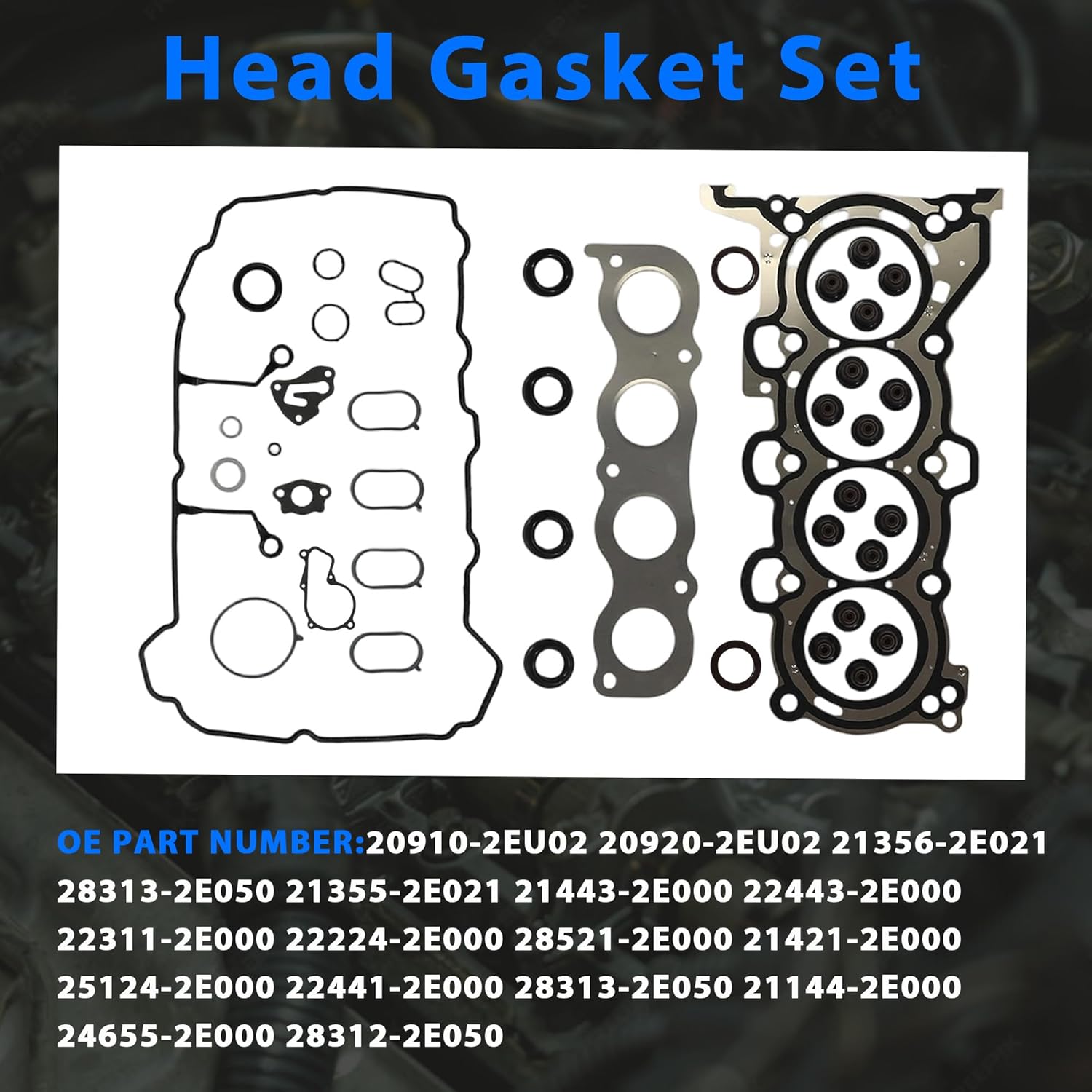G4NB 1.8L Engine Overhaul Rebuild Kit w/Head Gasket Set Crankshaft Timing Chain Kit w/VVT Sprocket Con-Rod Piston Kit Fit For Hyundai Elantra 2012-2016 IX35 2013-2015 Kia Forte 2014-2015 23110-2E711