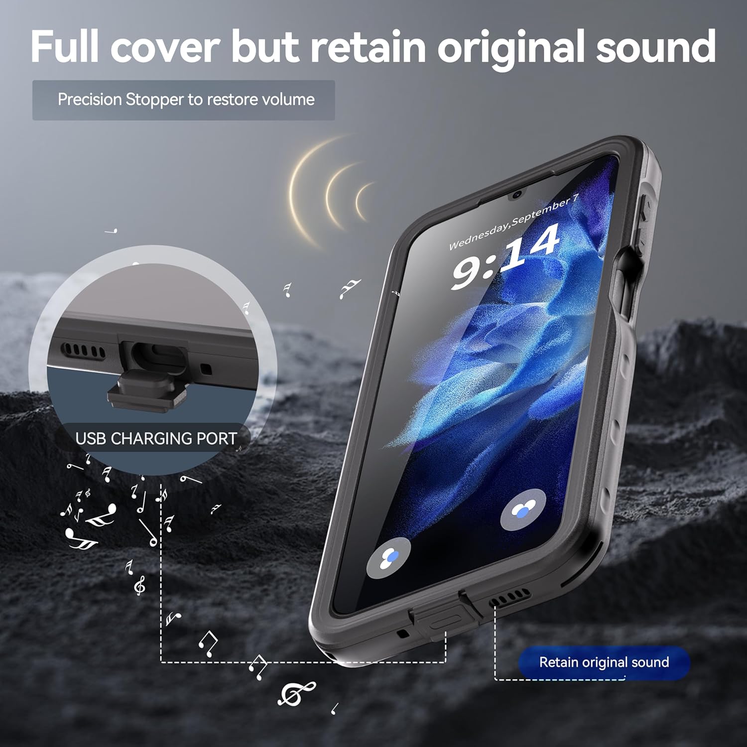 Miimall for Samsung Galaxy A16 5G Case Waterproof, IP68 Underwater, Full Heavy Duty Protection, Built-in Screen&Camera Protector, Military Shockproof Dropproof Rugged Phone Case for A 16 5G, Black