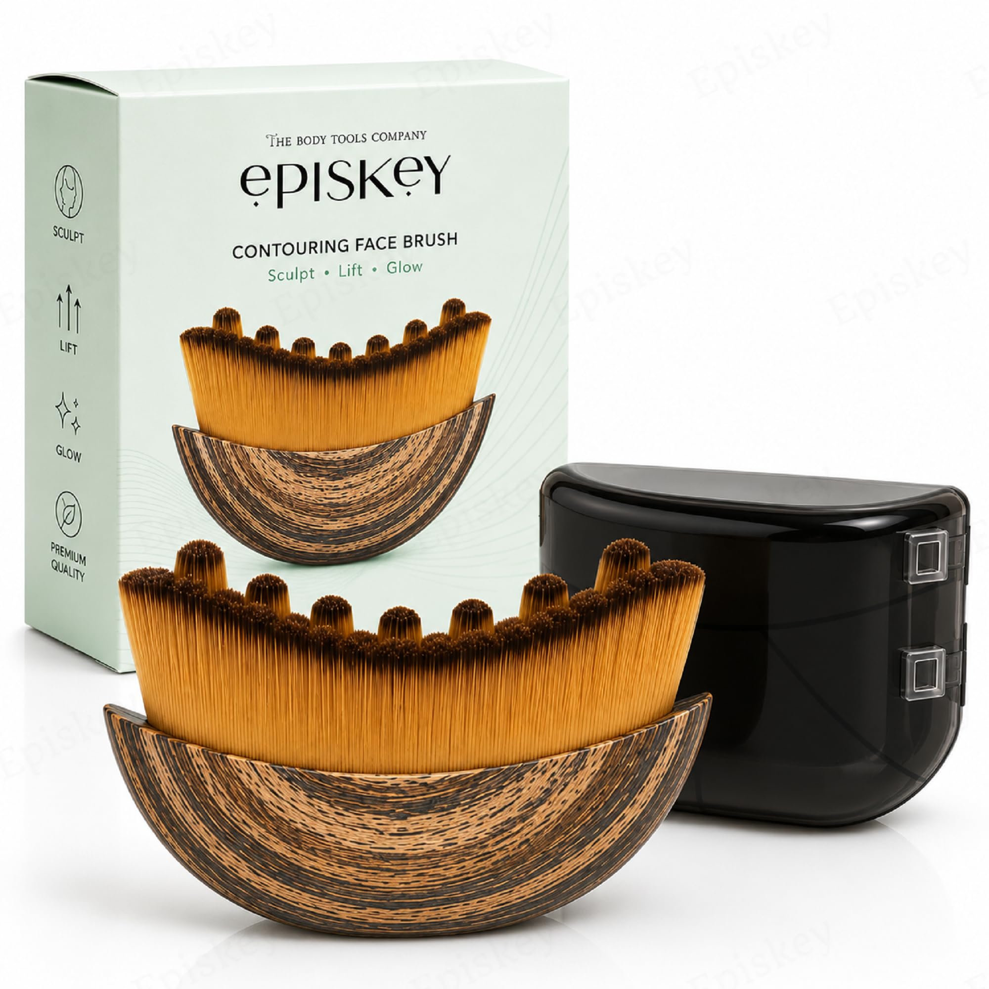 Episkey Lymphatic Contour Face Brush, Manual Lymphatic Drainage Massager, Natural Makeup Brushes with Durable Soft Bristles, Hypoallergenic Ergonomic Facial Cleansing Brush for Sculpting-image-20