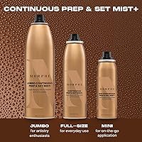 Vista 5 de Spray de ajuste Morphe Mini Continuous Prep & Set - Spray de ajuste para maquillaje de tamaño de viaje - Bruma facial microfina enriquecida