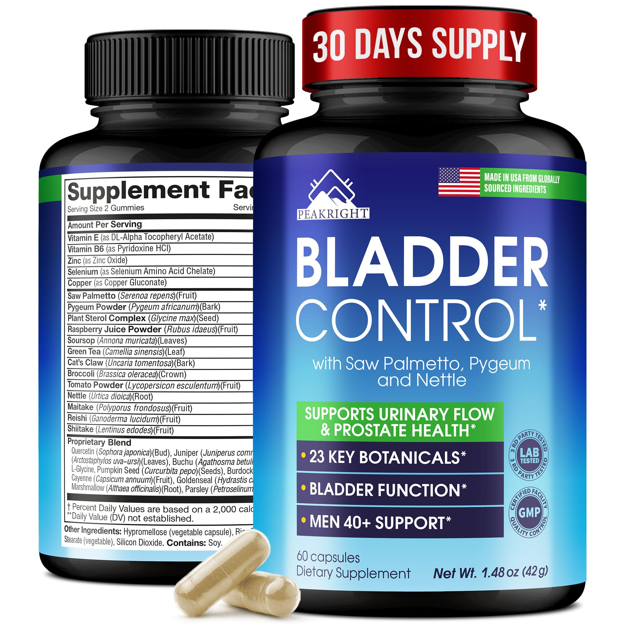 Peakright Prostate Health Supplements for Men 40+