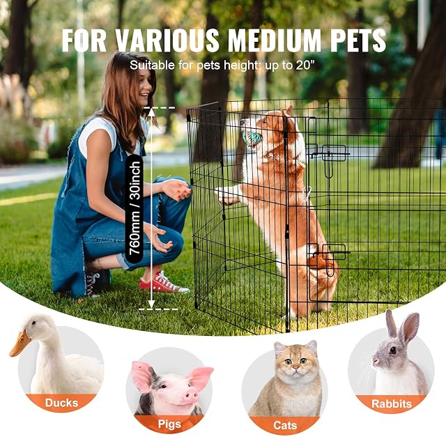 Foto 3 de 8 de VEVOR Parque de Juegos para Perros 8 Paneles de 760 mm x 610 mm