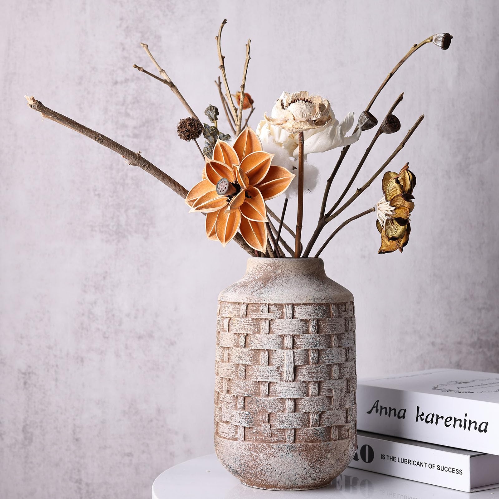 Set 3 Vasi In Ceramica Nera Moderni - Decorazione Casa, Centrotavola, Dimensioni Diverse - 2