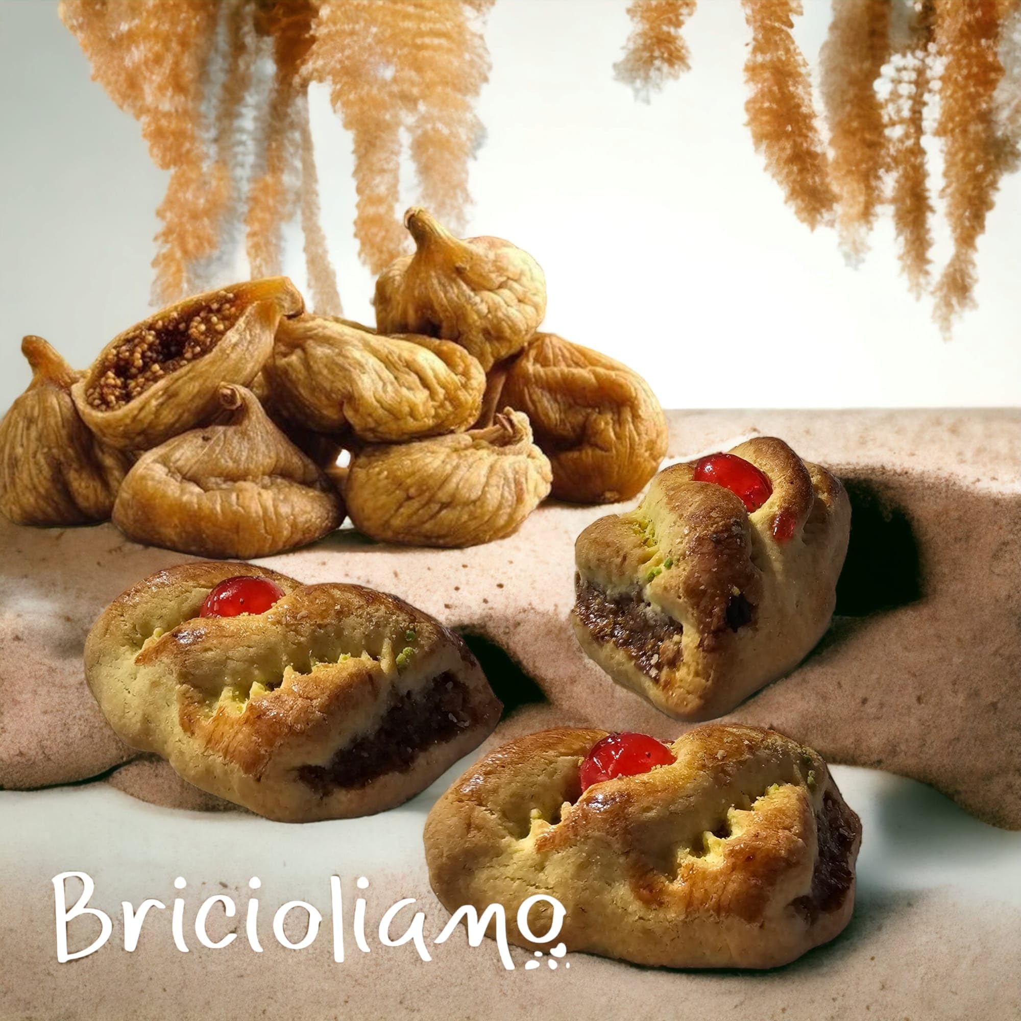 BRICIOLIAMO...[ 3 Kg. ] Dolci tipici Siciliani Specialità Autunnali - Paste di Mandorla Classiche - Tronchetti Ripeni all'Arancia - Tronchetti Ripeni ai Fichi Secchi - Prodotti in Sicilia. (3 kg)