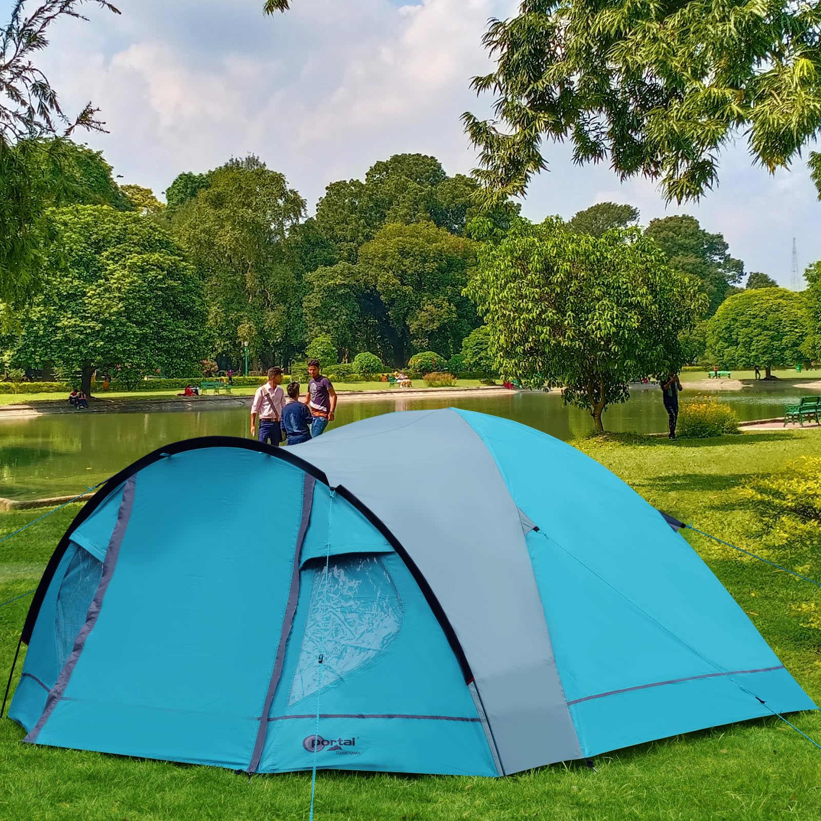 PORTAL Blackout Zelt 3-4 Perosonen mit Vorzelt Camping Kuppelzelt 4000mm wasserdicht Familienzelt Festivalzelt Outdoor für Camping Reise