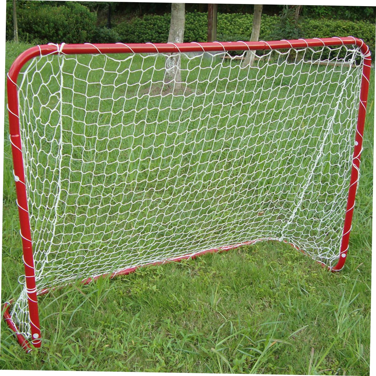 Rete Porta Calcio di Ricambio 7 Persone, Goal Sportivo | Cotone Corda Bianco, Flessibile Pieghevole Portatile Leggero, Allenamento Mini Soccer
