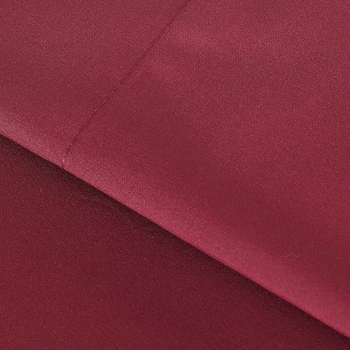 Miniatura 5 de BASIC CHOICE Juego de sábanas  Juego de sábanas ligeras de microfibra  4 piezas, estándar 100 por Oeko-Tex, Queen, borgoña