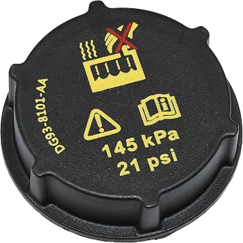 DG93-8101-AA Radiator Coolant Reservoir Tank Cap For Ford Focus Mustang Fusion Escape Fiesta Bronco Edge Ranger Expedition Explorer Transit & Lincoln Aviator MKZ MKC. Replaces# 1301104 DG93-8101-AA