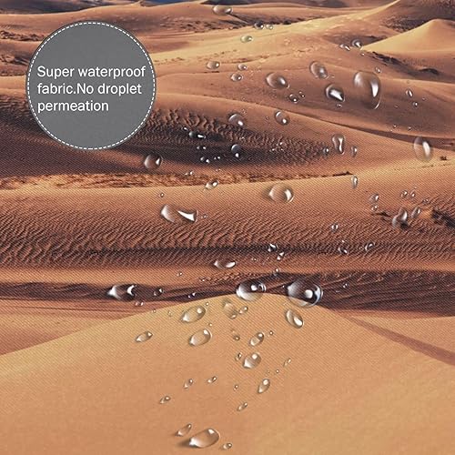 Miniatura 4 de Sahara Desert Dune - Cortina de ducha de plástico de 72 x 72 pulgadas, cortinas de ducha extralargas para baño, juego de cortinas de baño con
