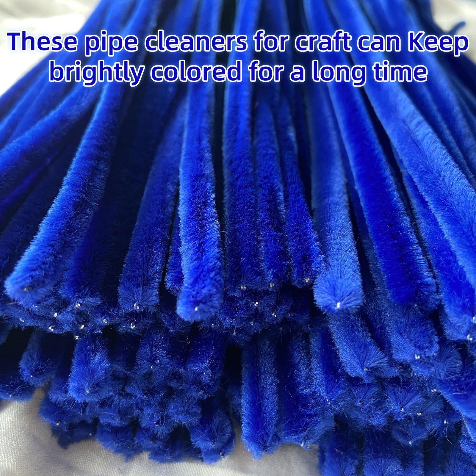 Blue Pipe Cleaners - Limpiadores de tuberías a granel, suministros de manualidades, 200 unidades, color azul