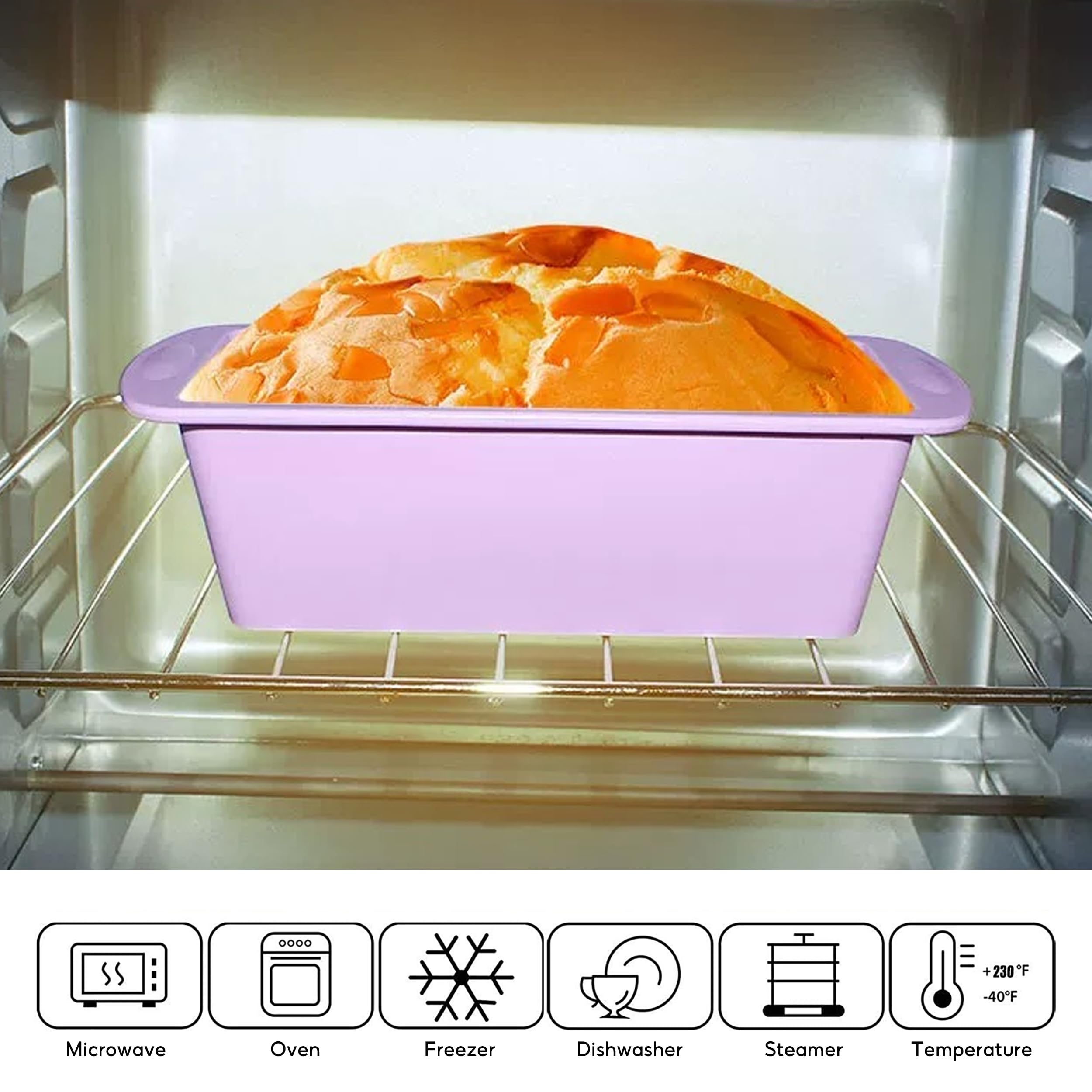 YqsIbth Mini Loaf Tins, 4 Pcs Silicone Loaf Tins - Image 3