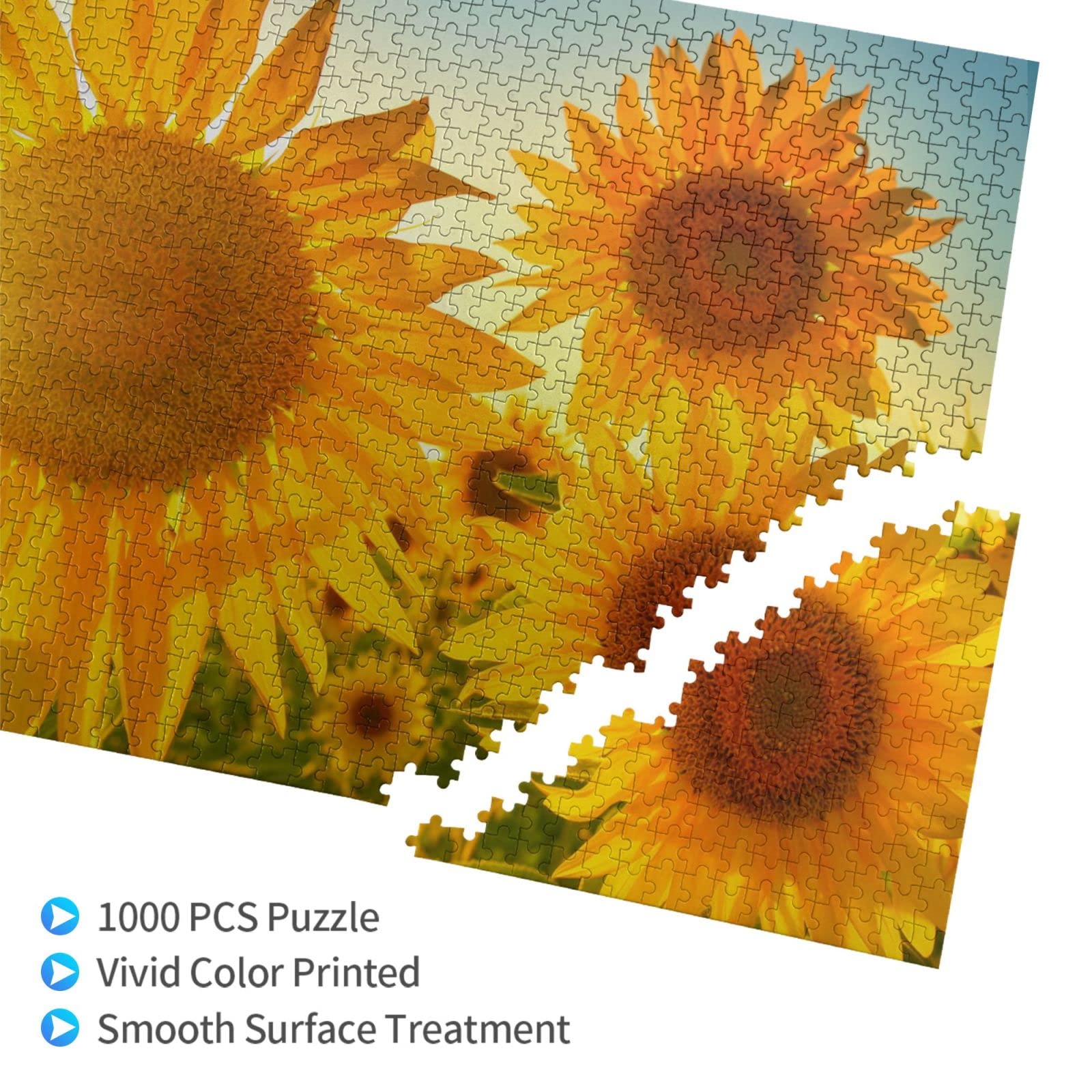 Amazon.co.jp: 1000ピース ジグソーパズル ひまわり 大人用 木製ピース