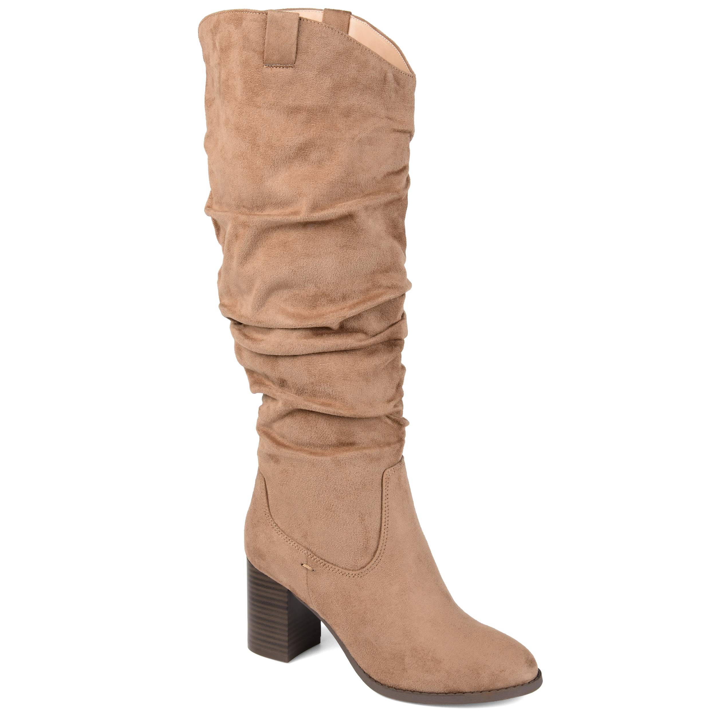 JC JOURNEE COLLECTION Women's Knee High Boots, Taupe X-wide Calf, 8.5