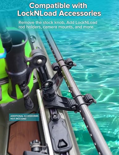 Miniatura 5 de Kayak Paddle Holder, Kayak Accessories for Fishing, Dual Head Kayak Track Mount Accessories, Offset Paddle Holder for Kayaking, Kayak Rail