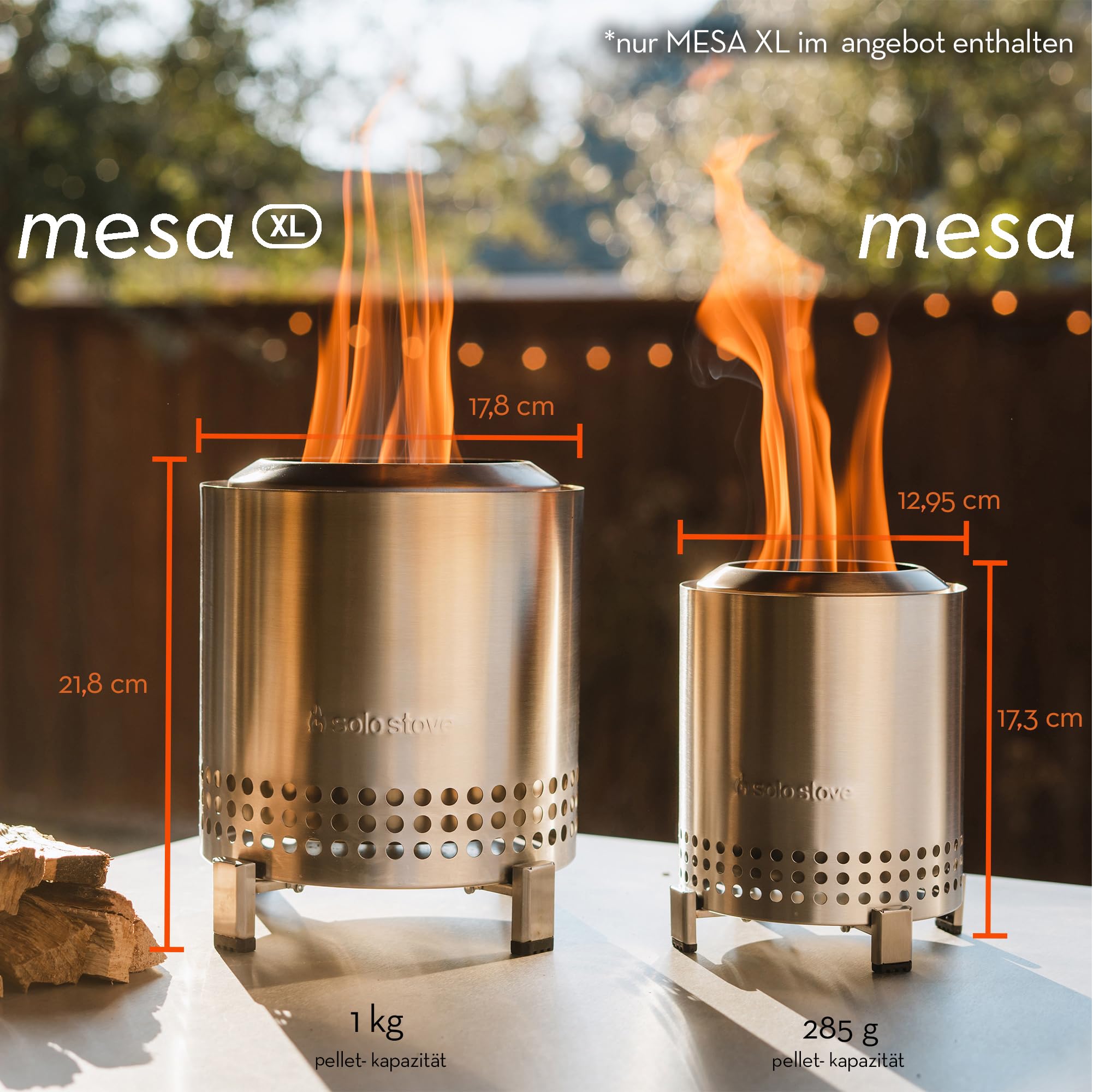 Solo Stove Mesa XL Tischfeuer Outdoor | Raucharmer Mini Tischkamin 