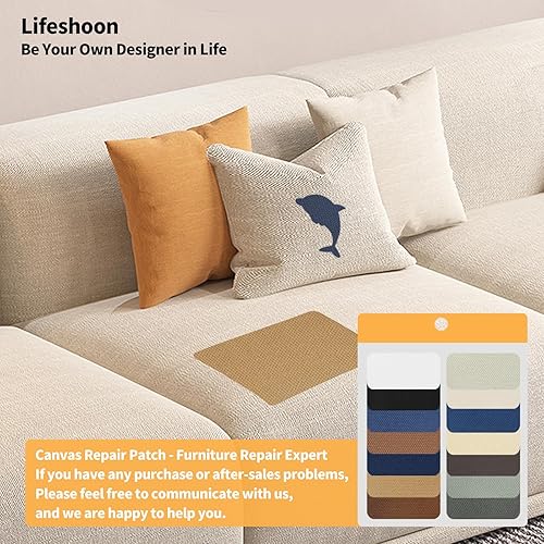 Vista 22 de Parches de reparación de tela, cinta de reparación de lino de 17 x 79 pulgadas, parches de tela autoadhesiva, duraderos, cinta de lino grande