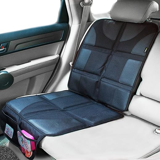 Sunferno Car Seat Protector - Protects Your Car Seat From Baby Car Seat Indent, Dirt And Spills - Waterproof Thick Padded Protector Liner To Keep Your Auto Upholstery Looking New - With Storage Pocket