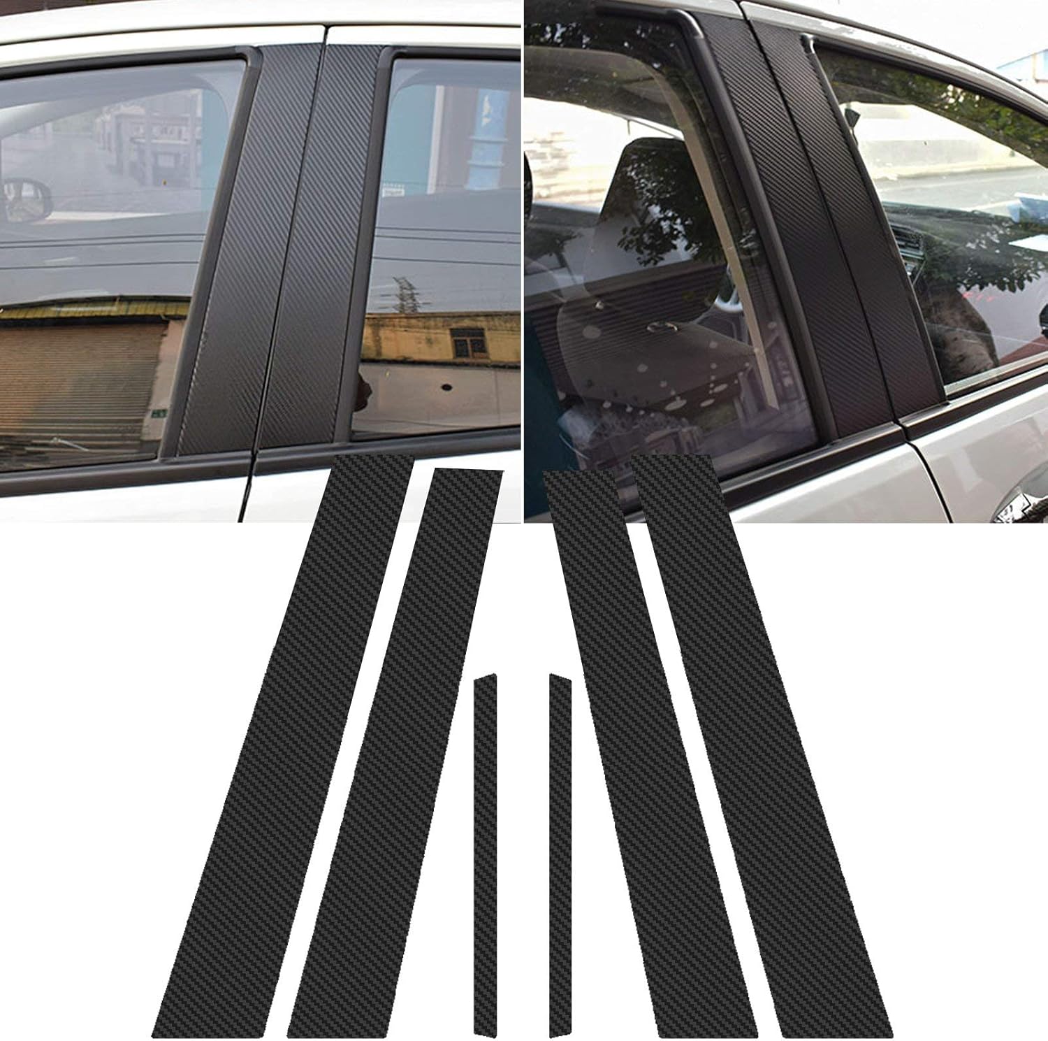 Xotic Tech Pillar Post Side Door Window Cover Trim PreCut