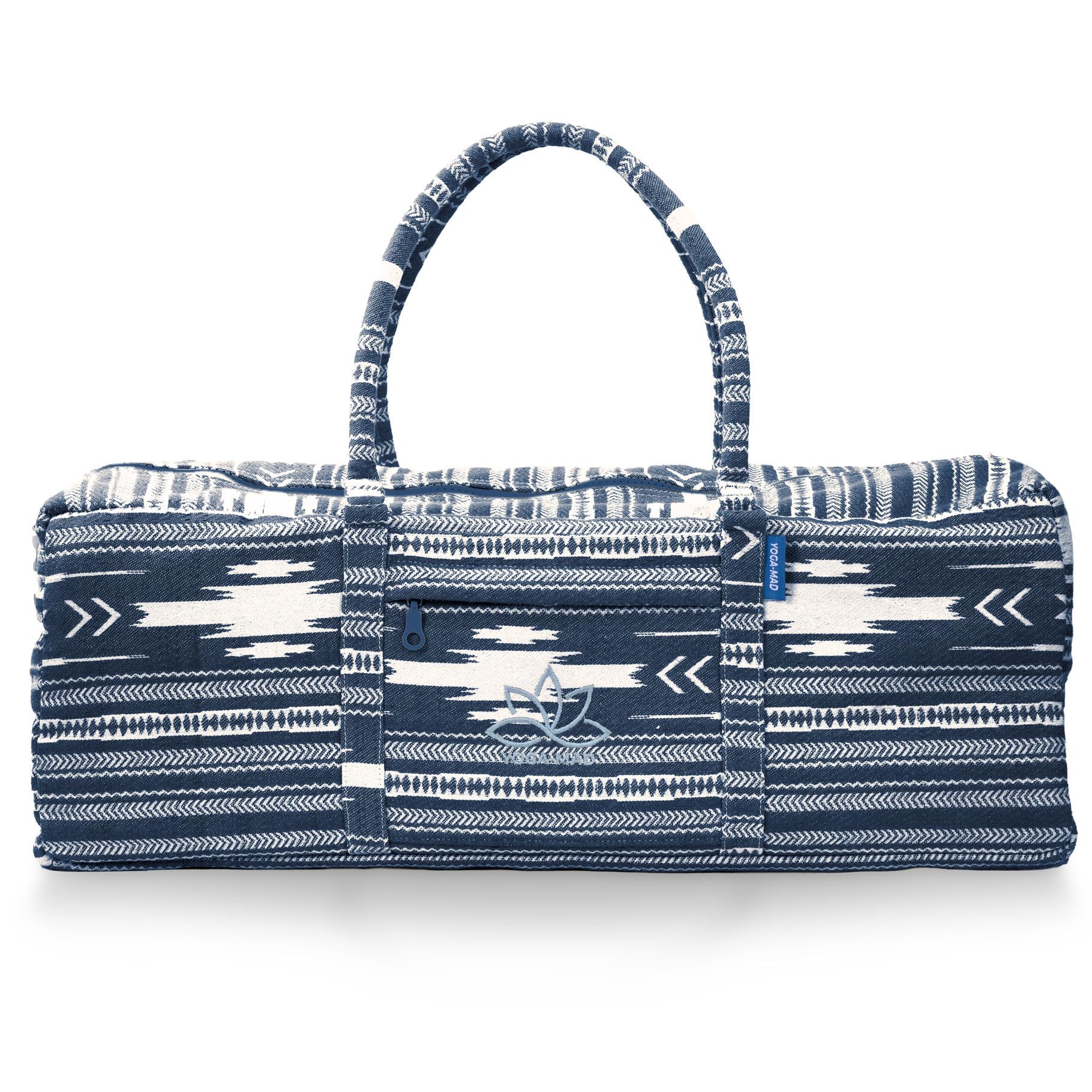 Yoga-Mad Horizon Yogaketasche - Geräumige Baumwolle Yogamatte mit Taschen und vollem Reißverschluss - Passt auf Matte, Blöcke, Decke und Accessoires, strapazierfähiges duschenfestes Futter, 3