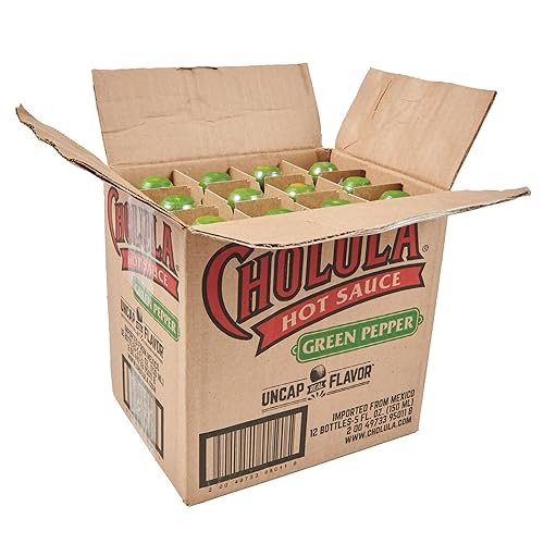Cholula Salsa picante de pimiento verde, 5 onzas líquidas (paquete de 12)