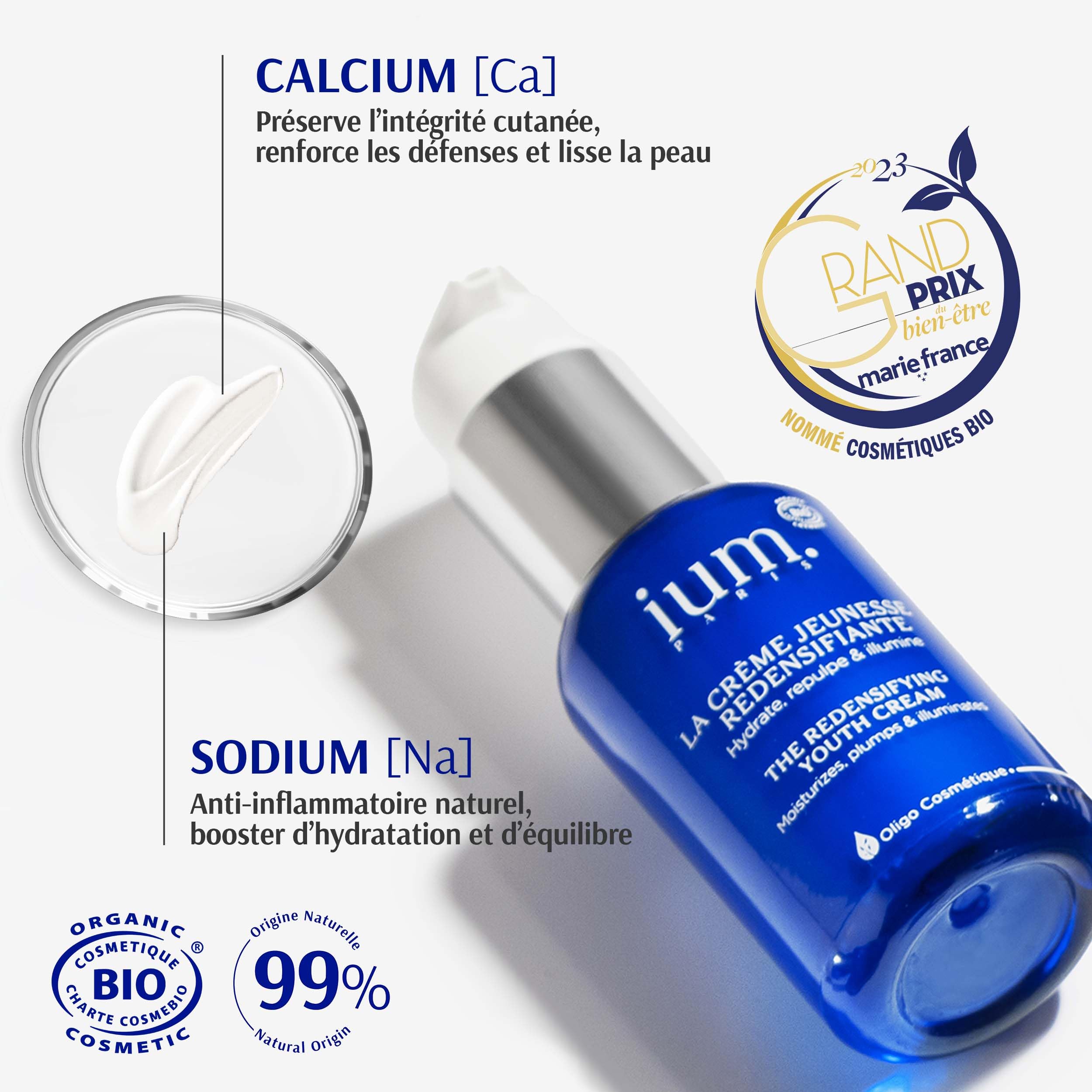 IUM Paris, Youth Face Cream, Anti Aging Face Cream, Anti Wrinkle Face Cream, Replenishing Anti Age Face Cream with Calcium - Image 2