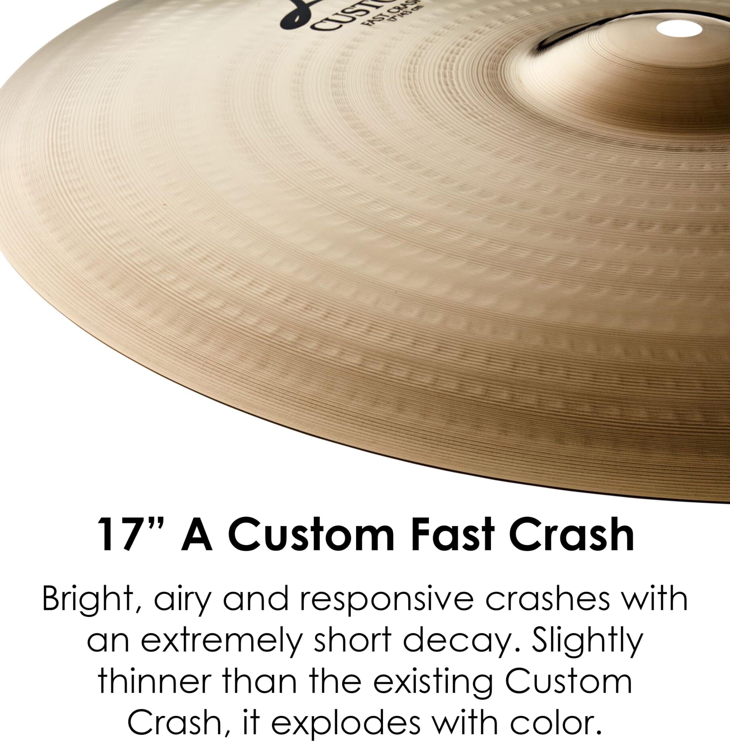 Amazon.com: Avedis Zildjian Company A Custom Fast Crash Cymbal