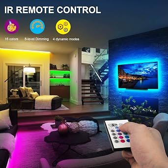 Maylit 8.2 Ft RGB TV LED Backlight for 40-60 Inch Tvs