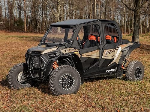 Miniatura 2 de SuperATV Primal Soft Cab - Puertas superiores para Polaris RZR 4 900 2015-2018  Resistente al agua y abrasiones  Los broches mantienen las ventanas