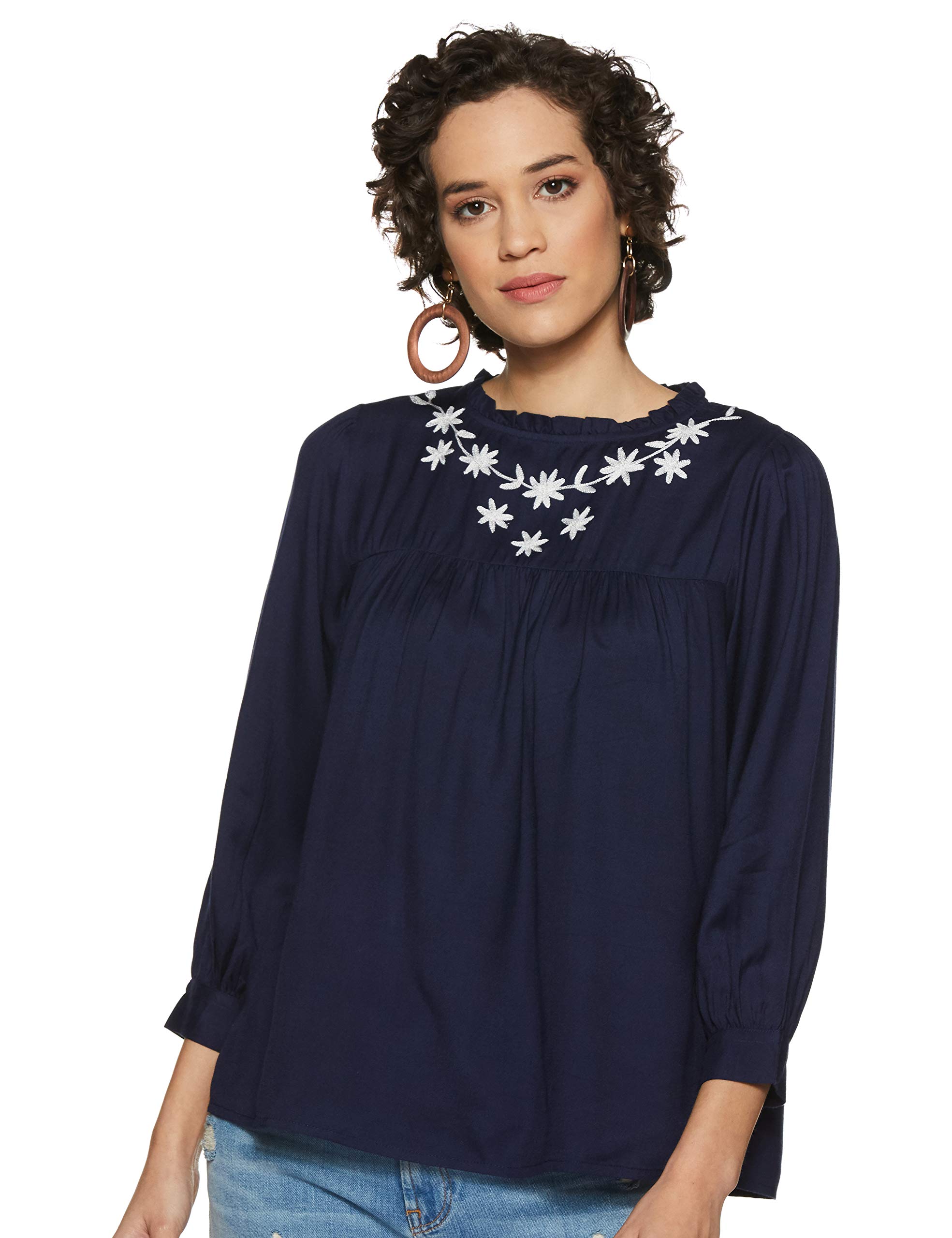 THE VANCAWomen's Plain Regular Fit Shirt