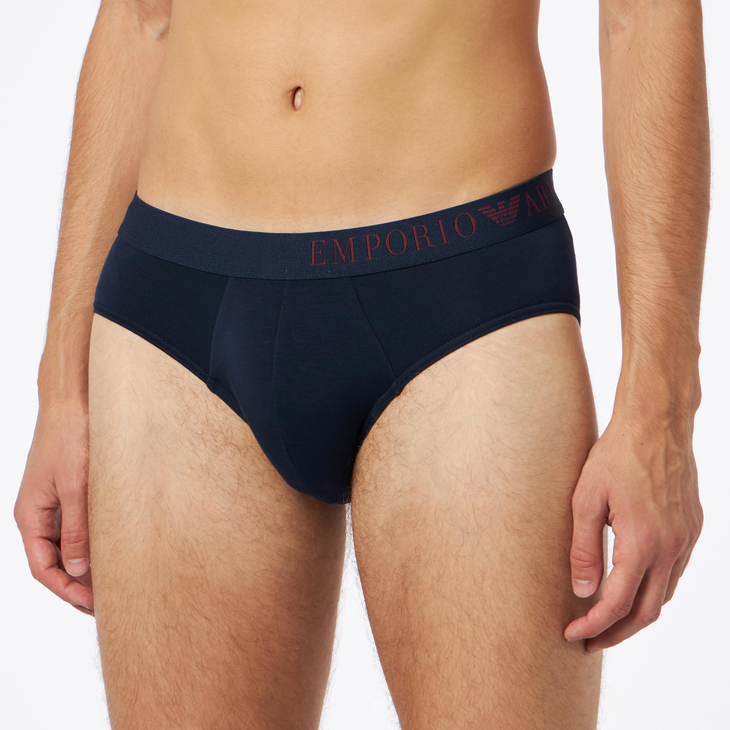 Emporio Armani Underwear Emporio Armani Men's 2-pack Soft Touch Bamboo Viscose Brief, Calzoncillos Boxer Hombre, Marine/Marine