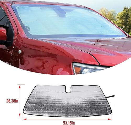 Miniatura 3 de Jimen Compatible con Chevrolet ColoradoGMC Canyon 2014-2022, parasol para ventana delantera, parasol para ventana delantera, cubierta protectora