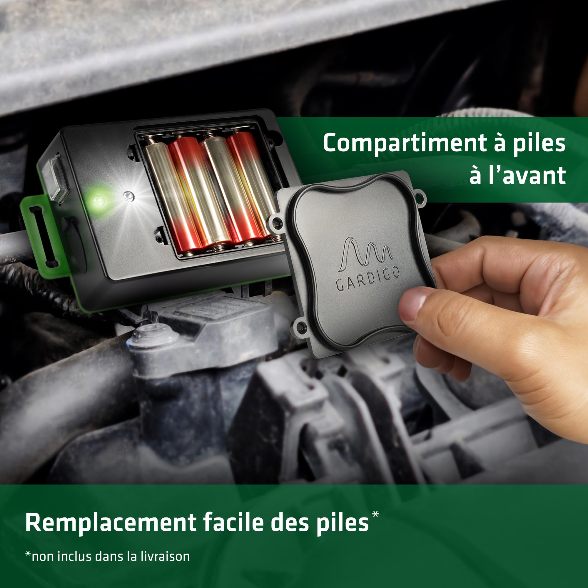 Gardigo® Anti Martre Voiture à Ultrason & Flash LED - Répulsif Fouine, Souris, Rats, Rongeurs - sur Piles ou Batterie Auto - Idéal pour Voitures, Greniers, Étables