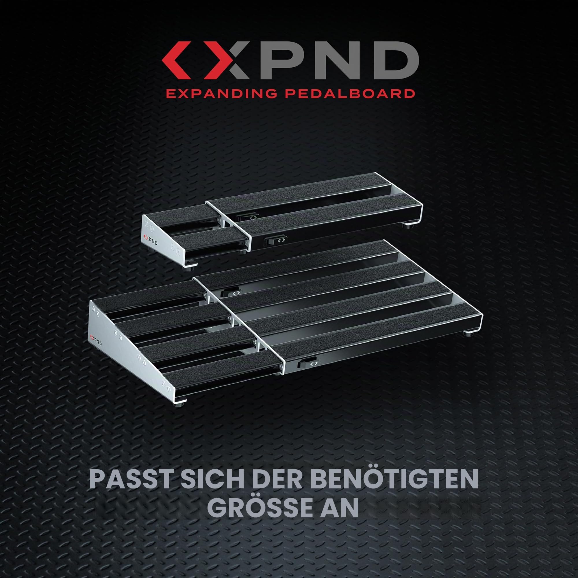 D'Addario Accessories XPND Pedalboard 01, Black, 1 Reihe