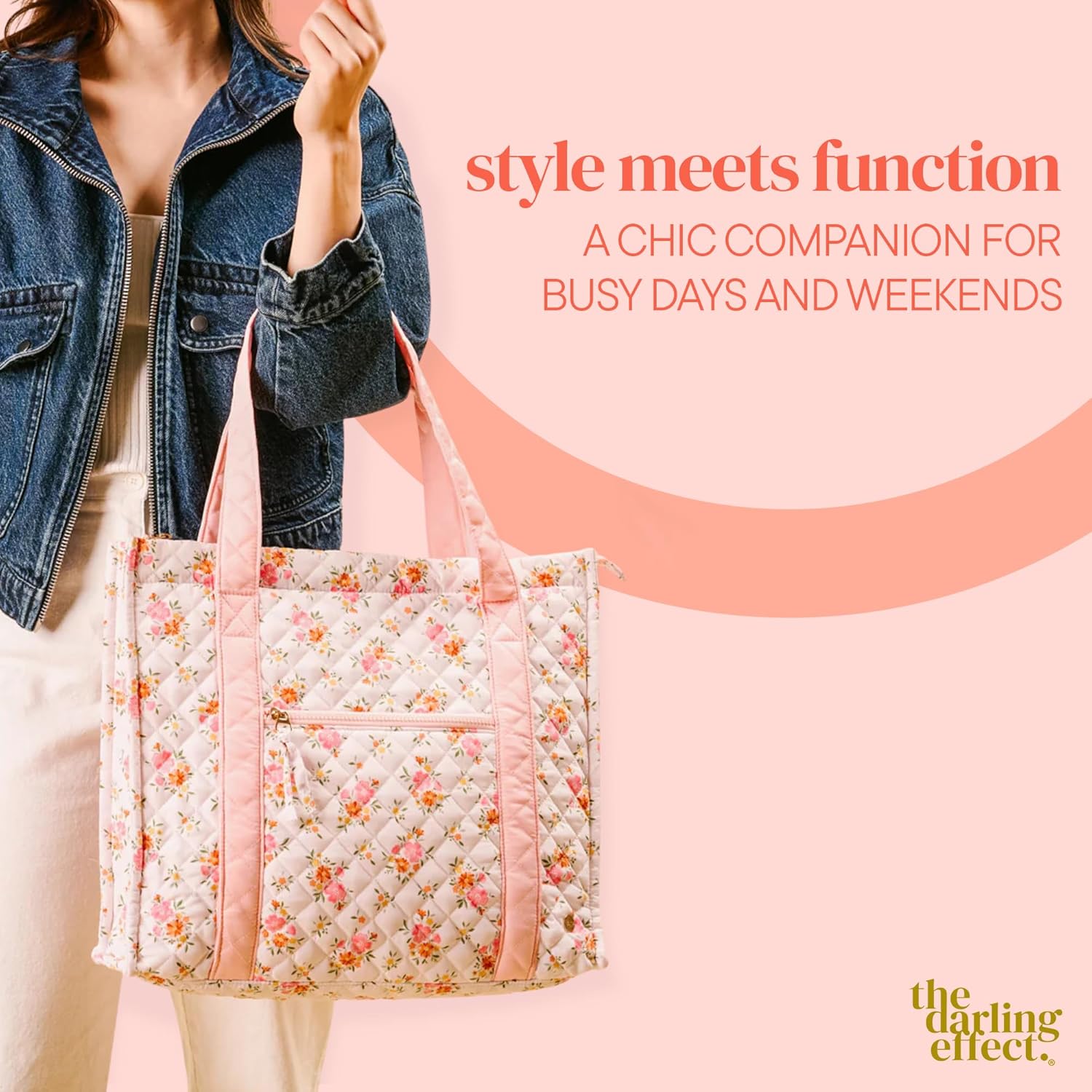 The Darling Effect Spacious Travel, Work & Weekend Shoulder Bag for Daily Use, Endless Daydream