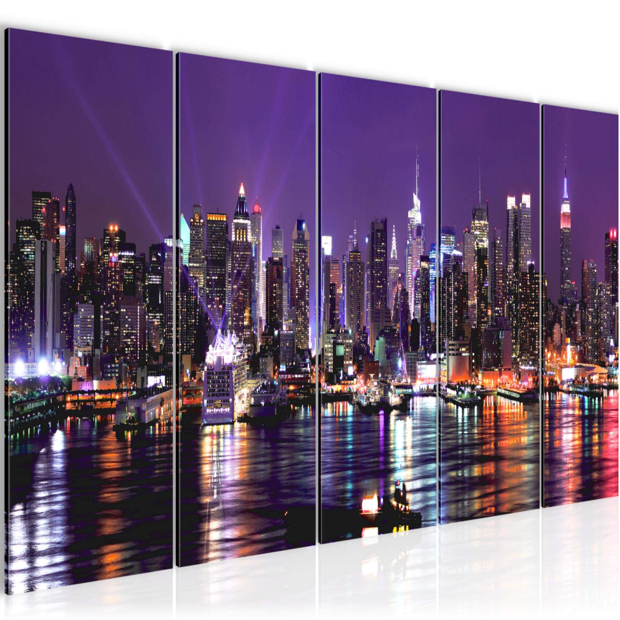 Tableau mural XXL New York violet pour sublimer l'ambiance d'un bureau