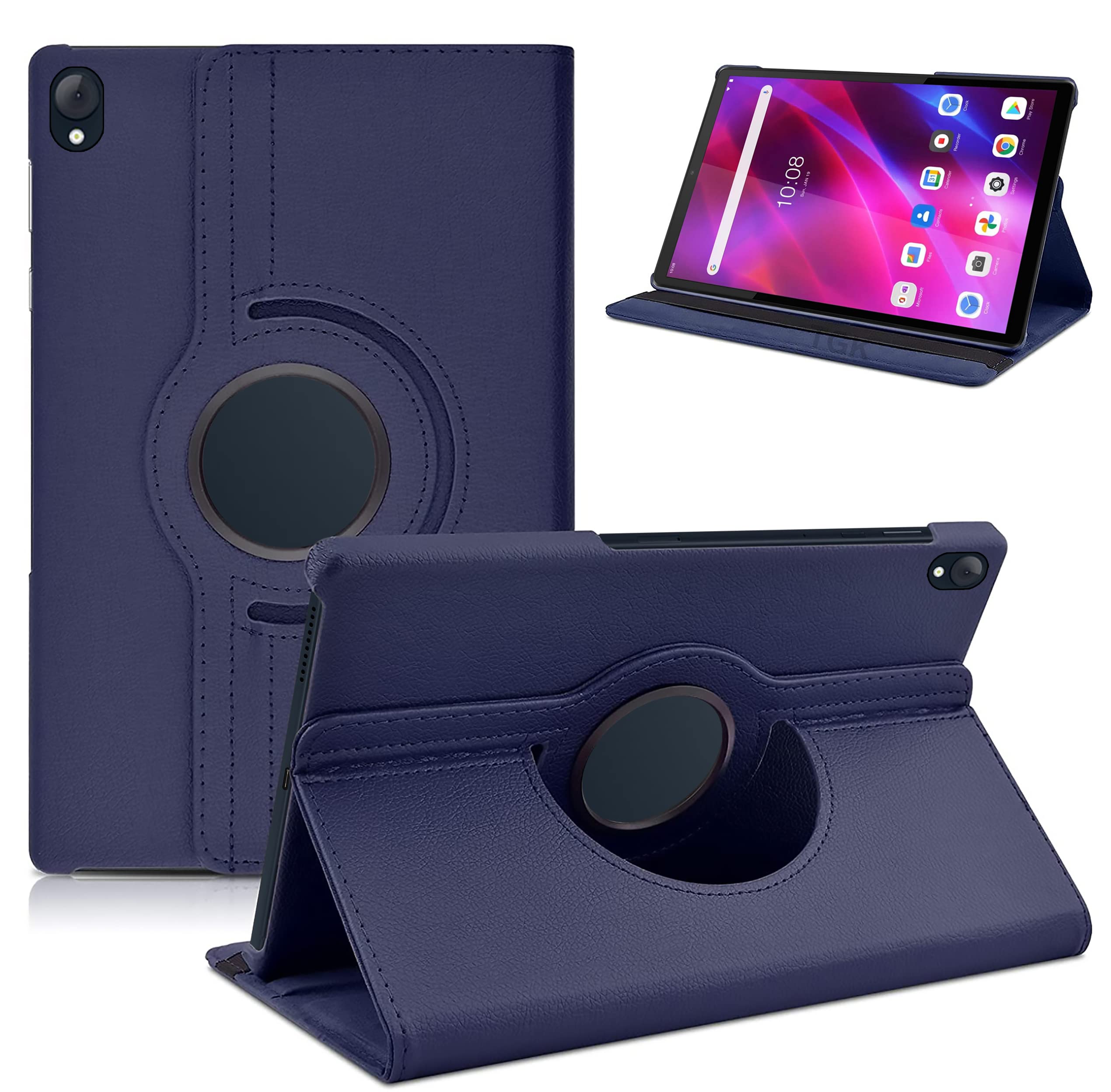 TGK Rotating Cover for Lenovo Tab K10 FHD 10.3" Tablet TB-X6C6F / TB-X6C6X / TB-X6C6NBF (Dark Blue) 360 Degree Leather Smart Rotary Swivel Stand Case (B09P7BGLYM) Amazon Price History, Amazon Price Tracker
