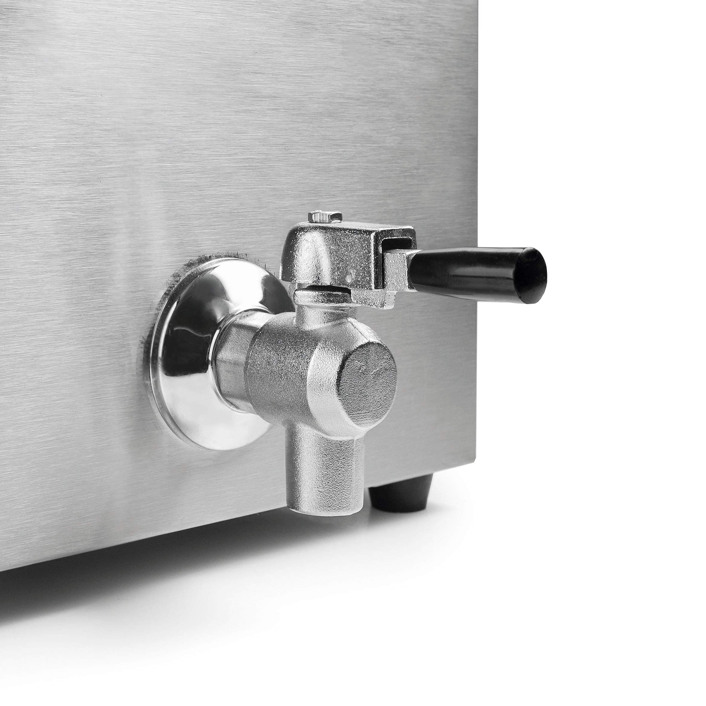 LACOR 69468 69468 - Friggitrice elettrica con rubinetto professionale, 3250 W, 8 l, acciaio inox